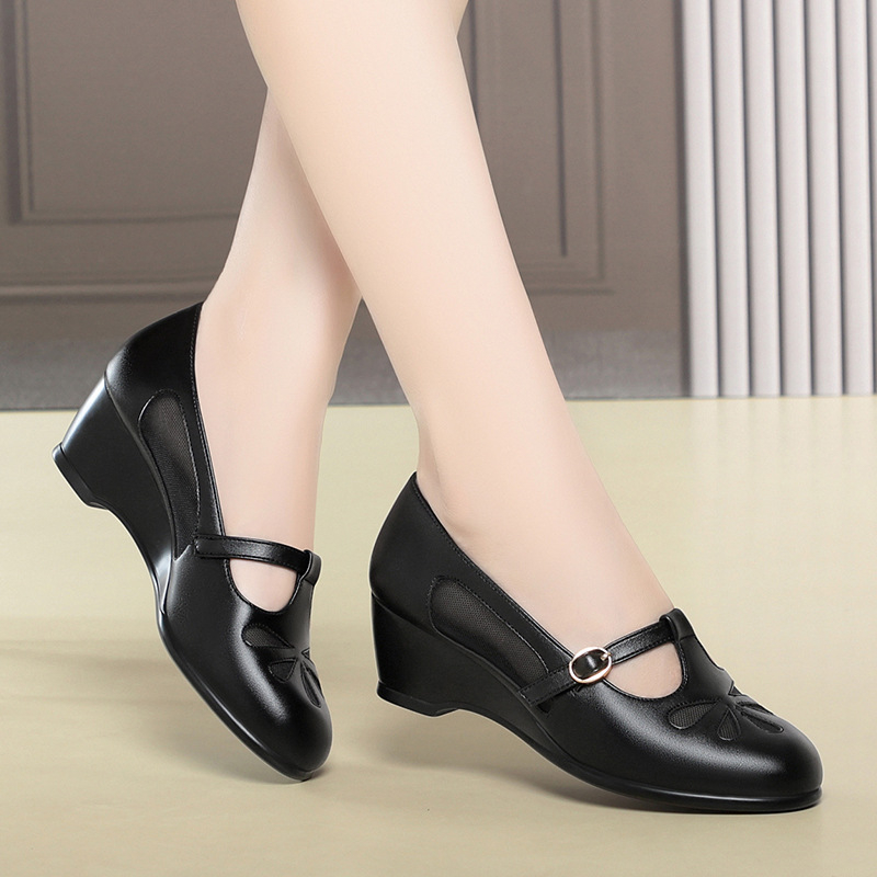 Women'S Fashion Shoes - Damskie letnie buty na koturnie z