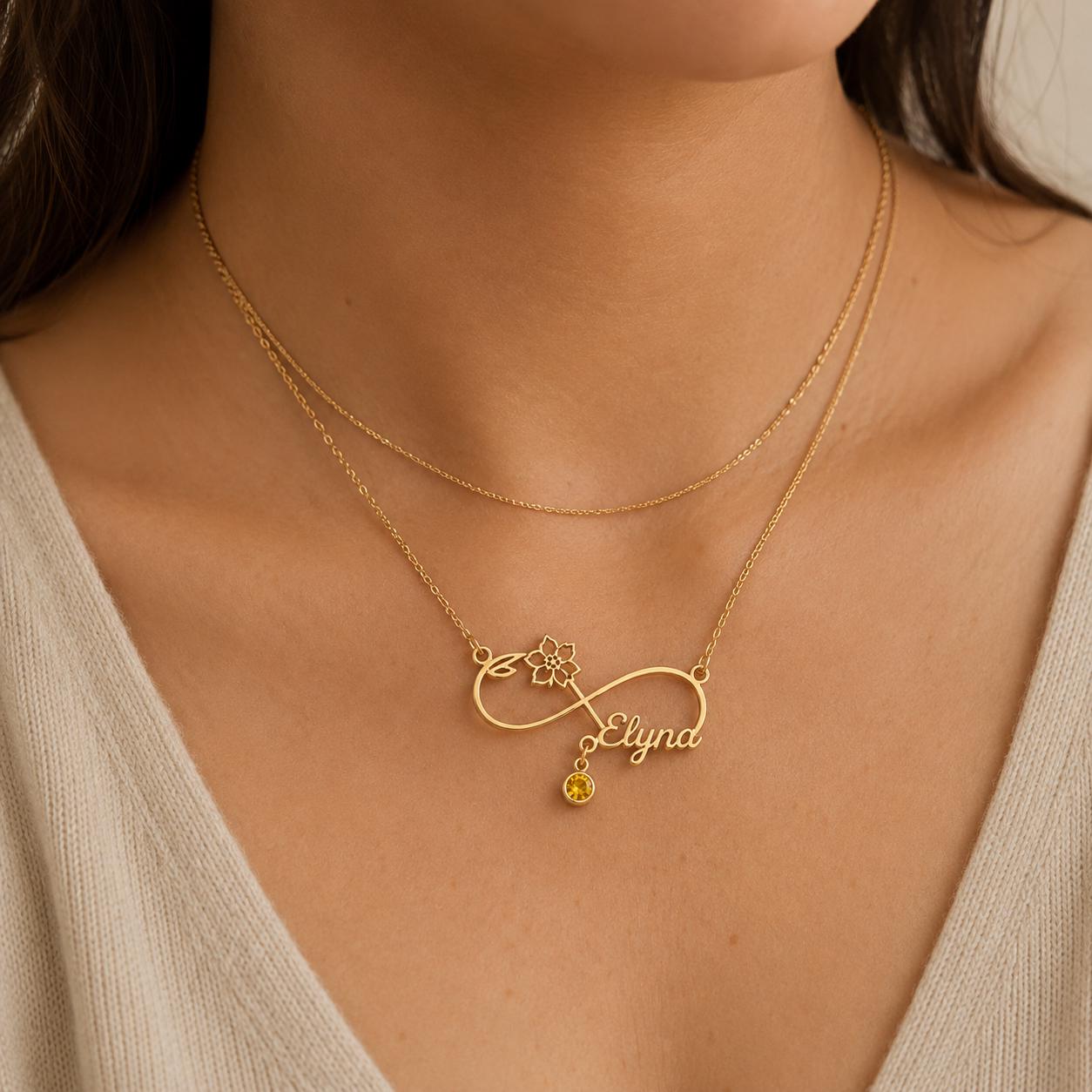 Women Fashion Names - Personalizowany naszyjnik z imieniem i symbolem