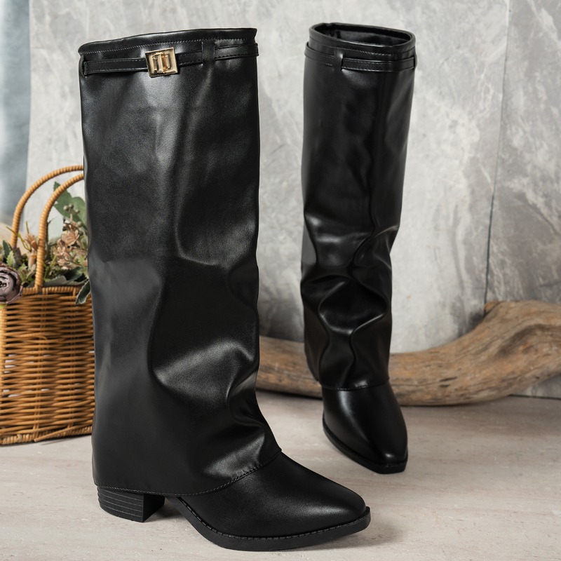 Wiosna Jesień Nowy Prosty Styl – Women'S Fashion Knee High Boots recenzja i cena
