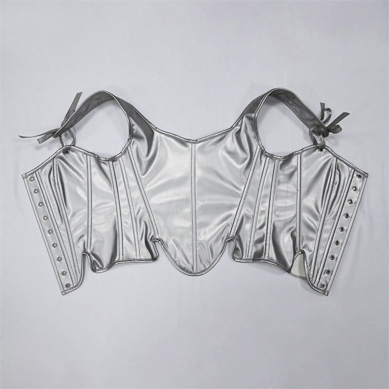 Damski srebrny gorset z ekoskó – Lace Trim Cami recenzja i cena